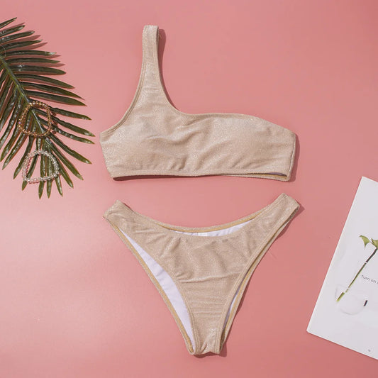 Maillot De Bain Doré Pailleté