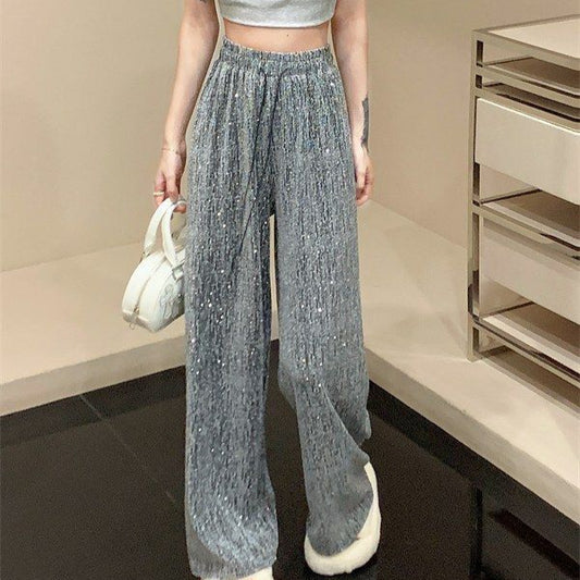 Pantalon Paillette Argent