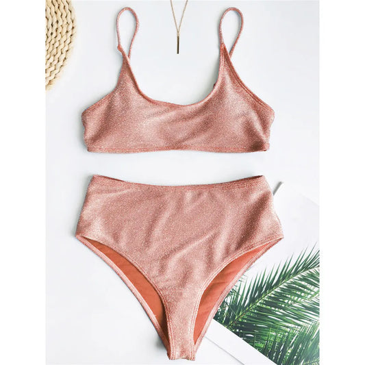 Maillot De Bain Orange Pailleté