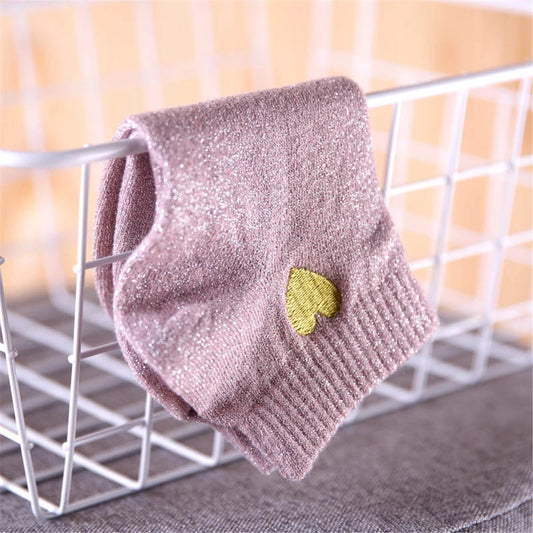 Chaussette A Paillette Rose