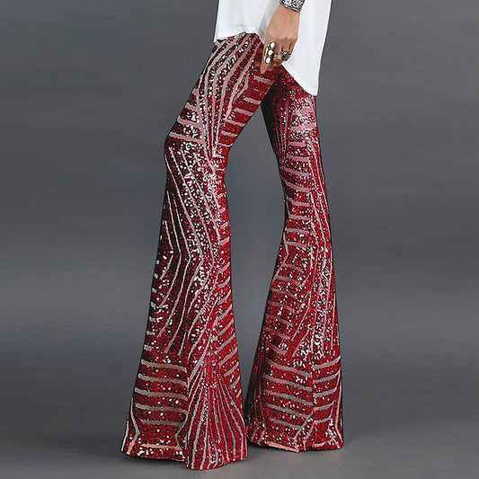 Pantalon Transparent Paillette Femme