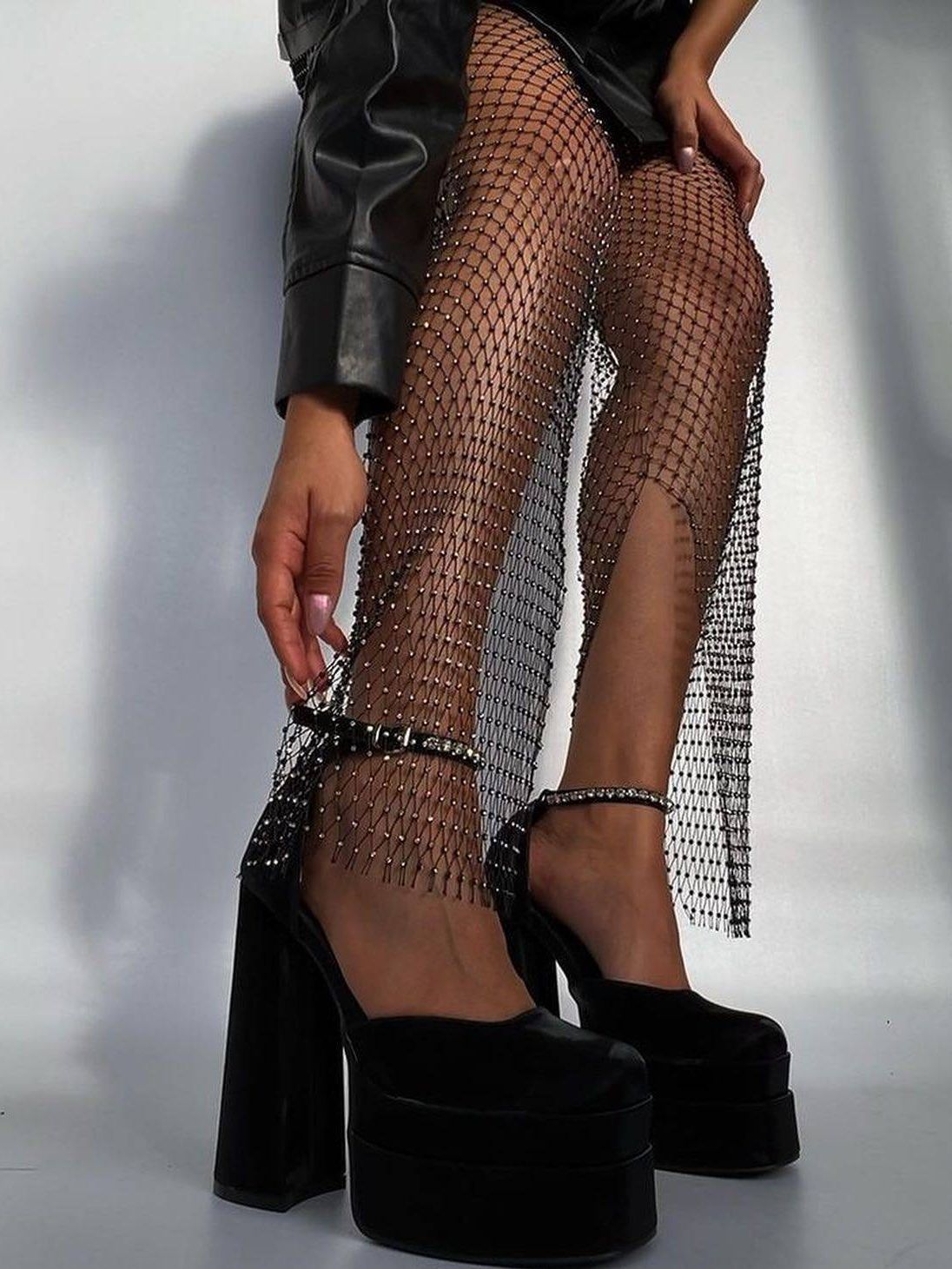 Pantalon Paillette Noir
