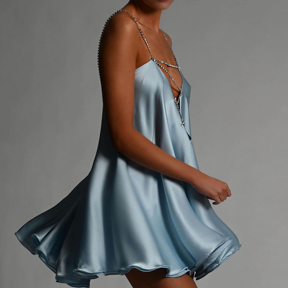 Robe Bleu Ciel Pailleté