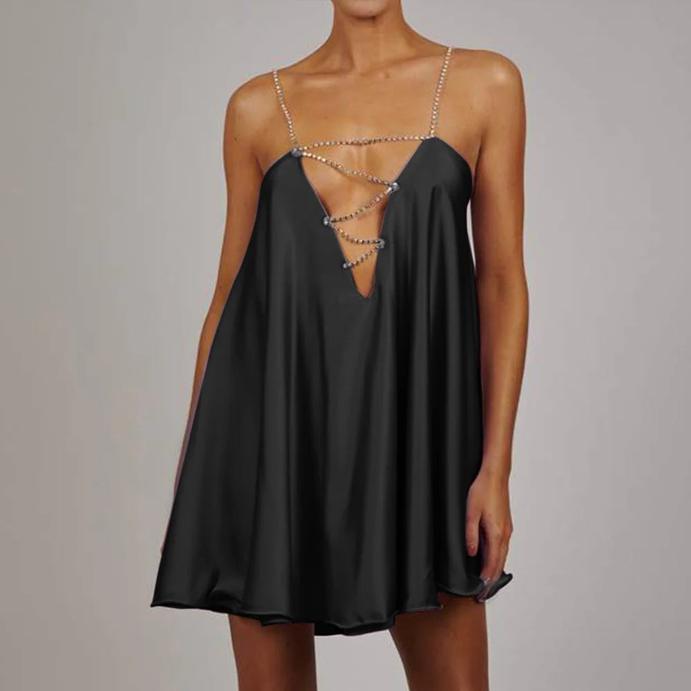 Robe Noir Paillette Dos Nu