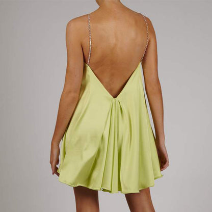 Robe de Soiree Verte Paillette