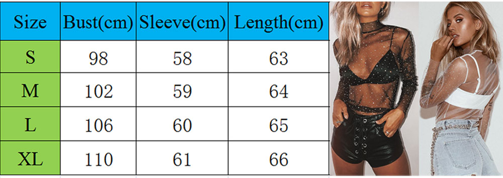 Haut Noir Pailleté Manches Longues Femme tailles