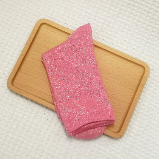 Chaussette Paillette Rose