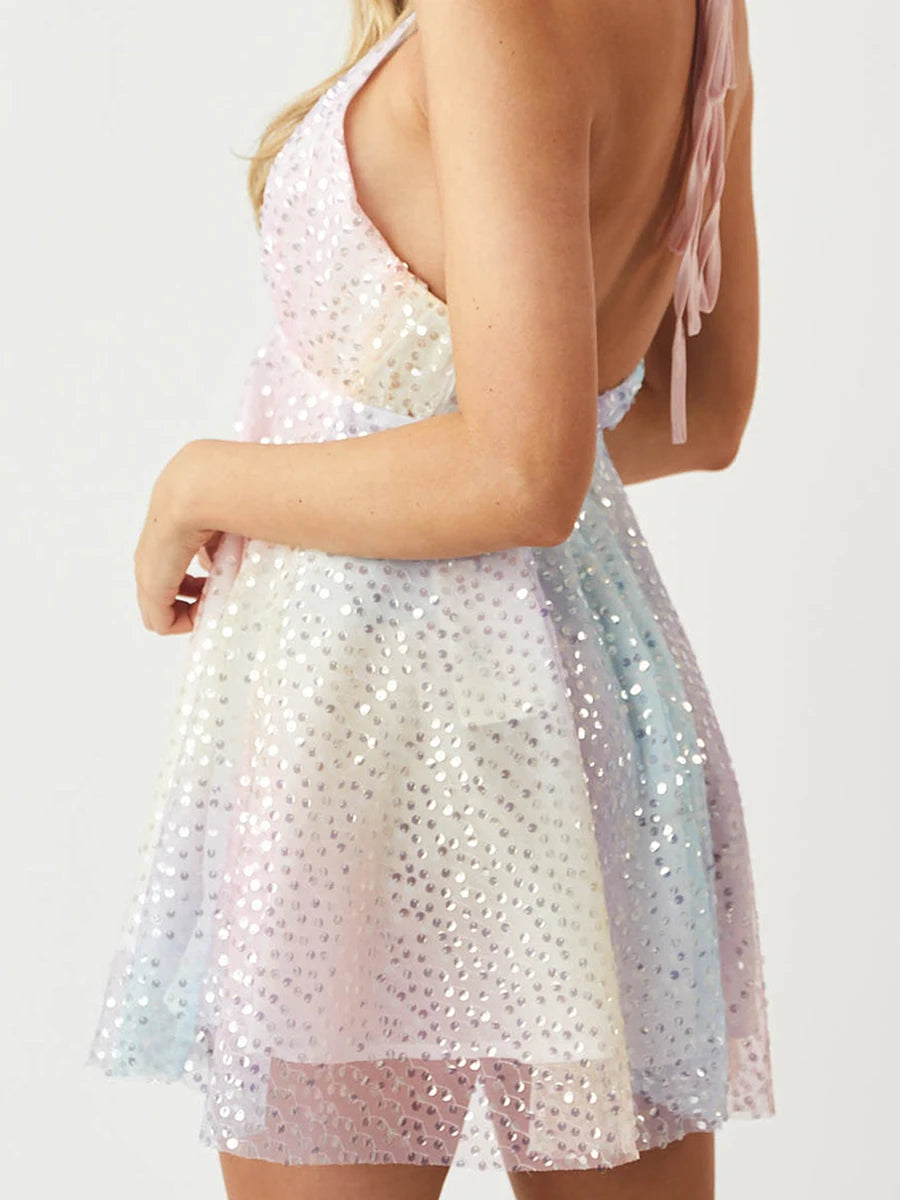 Robe Paillette Dos Nu