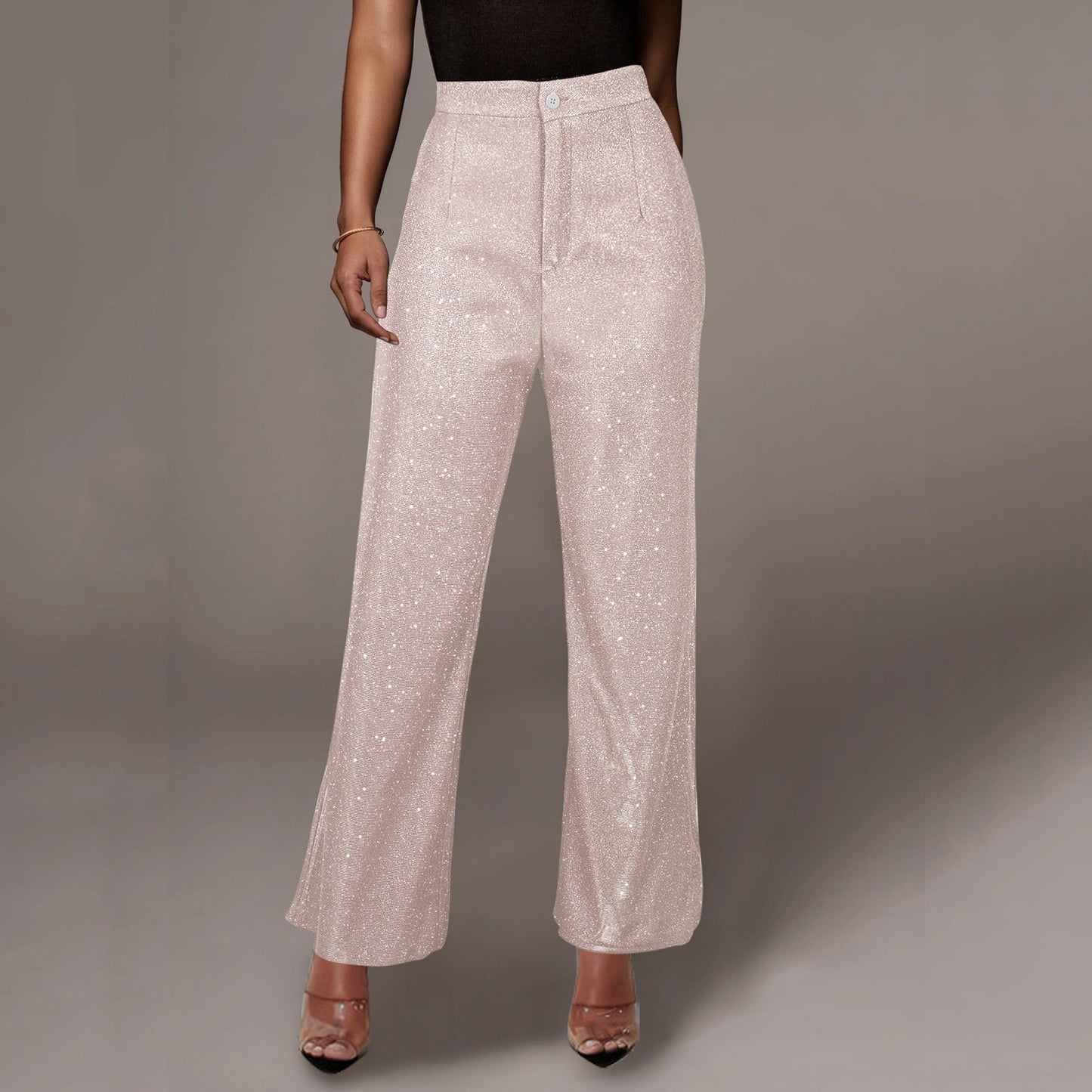 Pantalon Paillettes Argent
