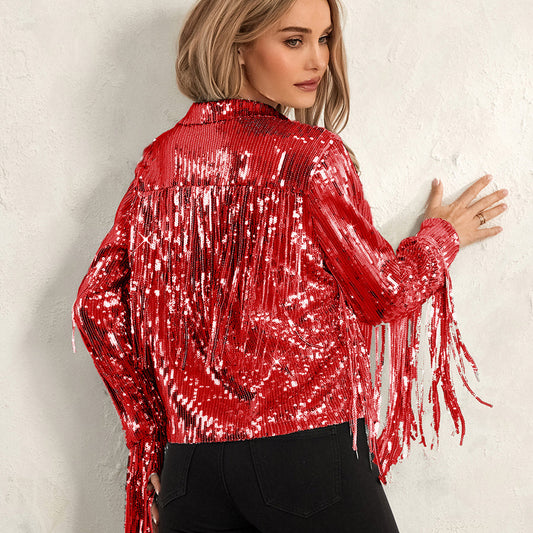 Veste A Paillettes Femmes