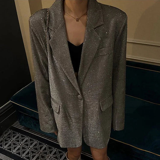Veste Longue Paillette Femme
