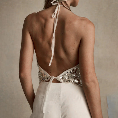 Débardeur Femme Bande Paillette