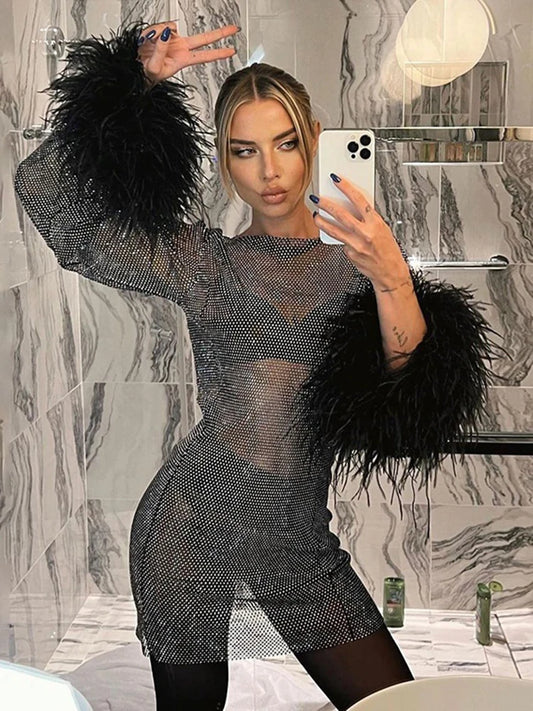 Robe Mesh Strass