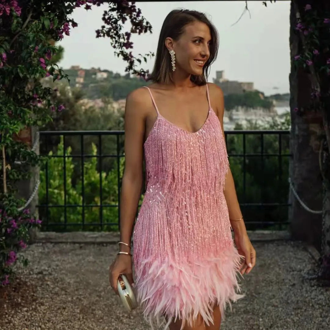 Robe Cocktail Strass