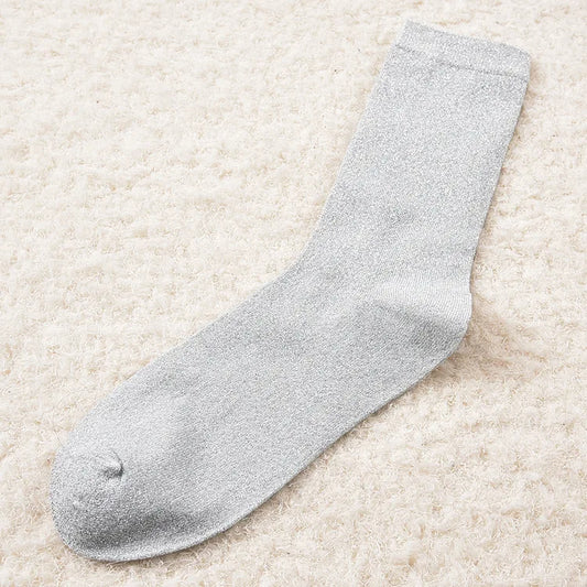 Chaussettes Paillettes Grises