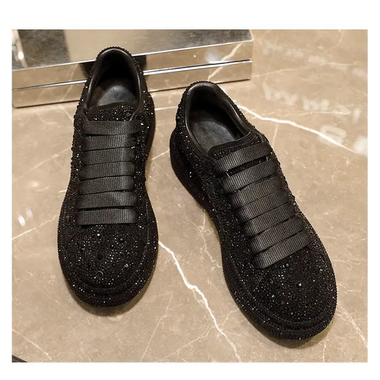 Basket Noire Femme Paillette - baskets