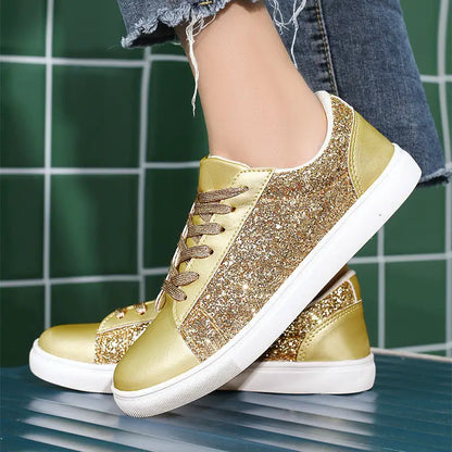 Basket Paillette Noir Femme - baskets