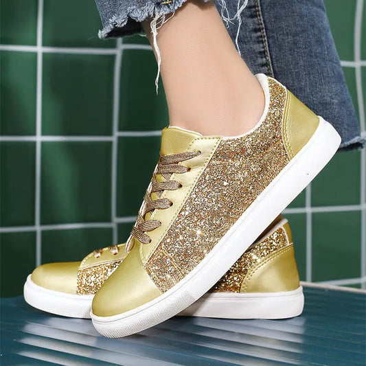 Basket Paillette Noir Femme - baskets