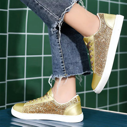 Basket Paillette Noir Femme - baskets