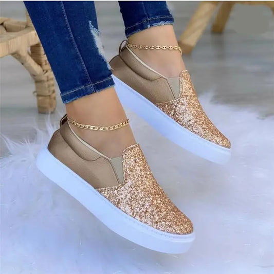 Basket Rose Paillette Femme - baskets