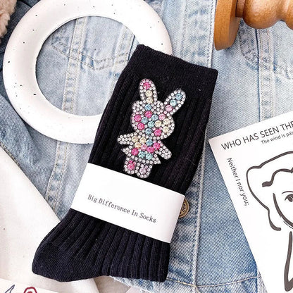 Chaussettes Femme Noires Paillettes