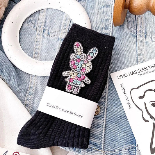Chaussettes Femme Noires Paillettes