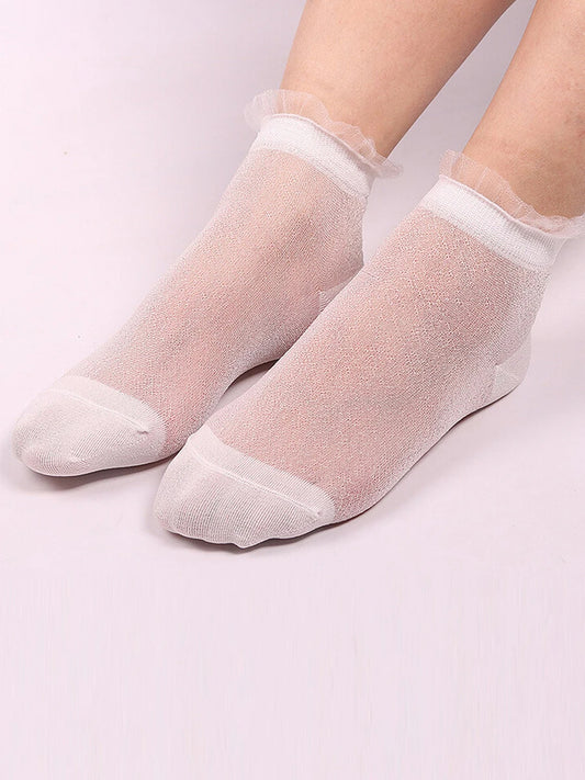 Chaussettes Paillettes Volant