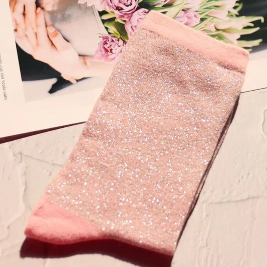 Chaussette Rose Paillette - chaussettes