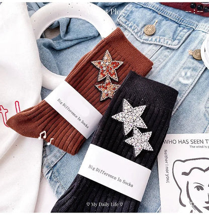 Chaussettes Épaisses A Paillettes