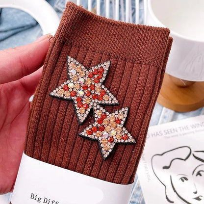 Chaussettes Roses A Paillettes Avec Des étoiles