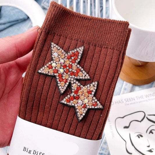 Chaussettes Roses A Paillettes Avec Des étoiles