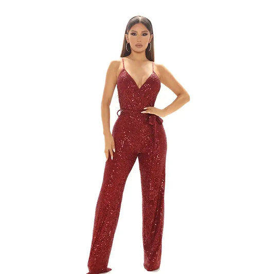 Combinaison Avec Paillettes Soirée Femme - combinaisons