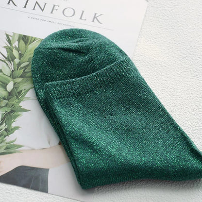 Chaussettes Vertes Pailletées