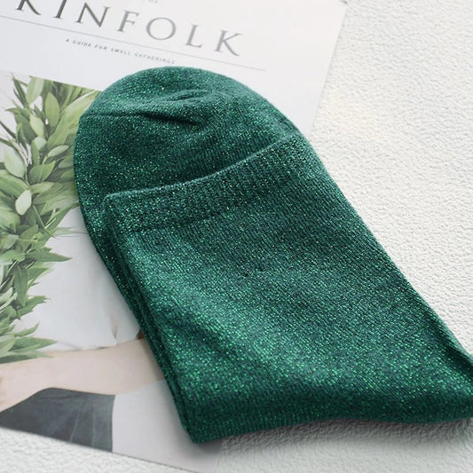 Chaussettes Vertes Pailletées