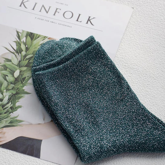 Chaussettes Vertes Paillettes