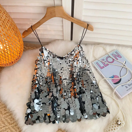 Haut Paillette Femme Soiree - hauts