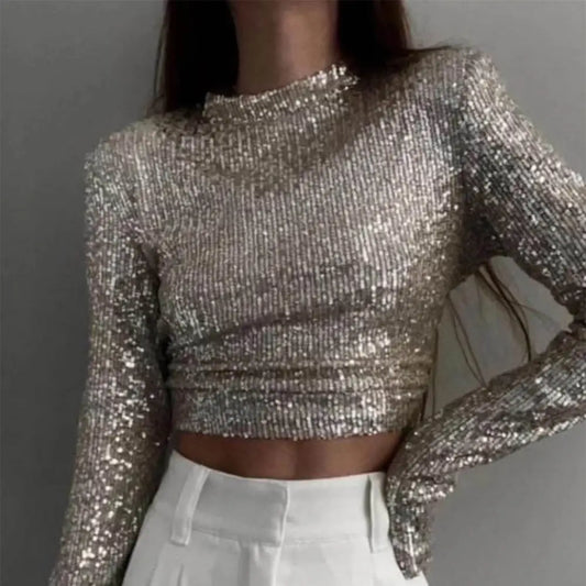 Haut Paillette Or Femme - hauts
