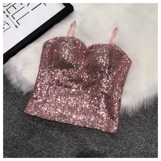 Haut Paillette Rose Femme - hauts