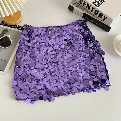 Jupe Paillette Violette - jupes