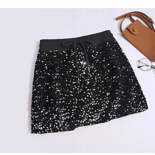Jupe Paillettes Noire - jupes