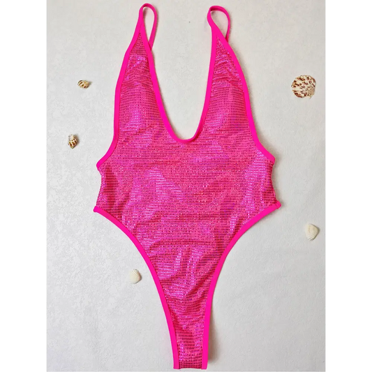 Maillot De Bain 1 Piece Femme Paillette - maillots de bain