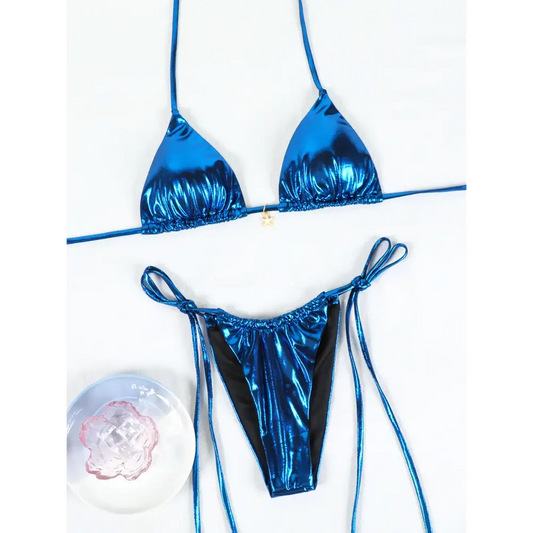 Maillot De Bain Bleu Pailleté - maillots de bain
