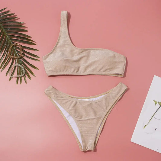 Maillot De Bain Doré Pailleté - maillots de bain