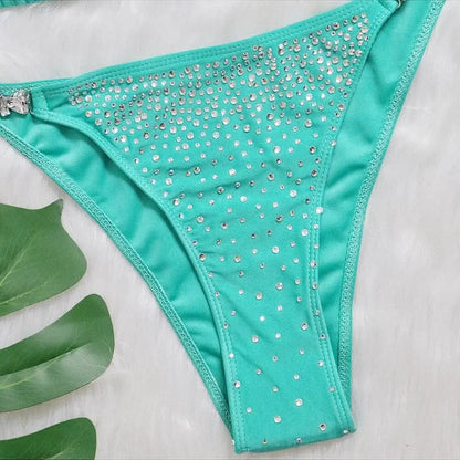 Maillot De Bain Vert Paillettes - maillots de bain
