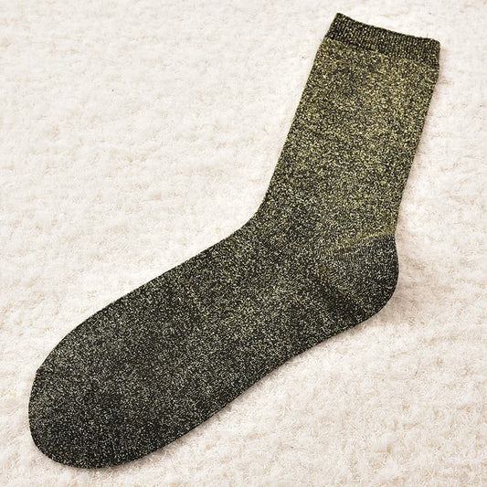 Chaussettes Paillettes Kaki