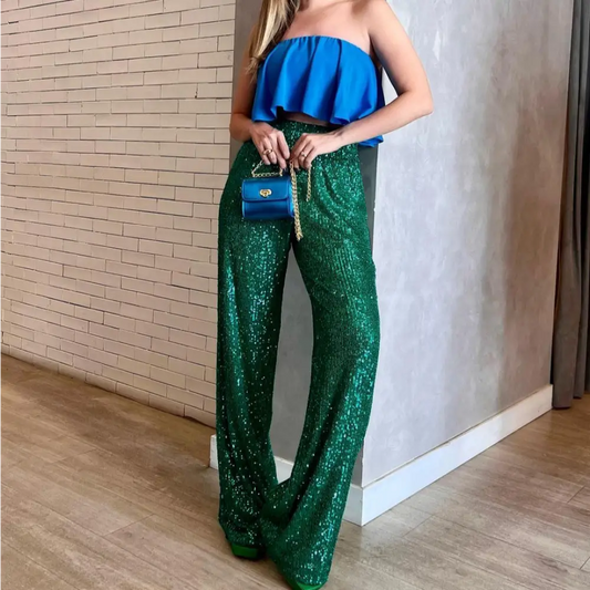 Pantalon Brillant Paillette - pantalons