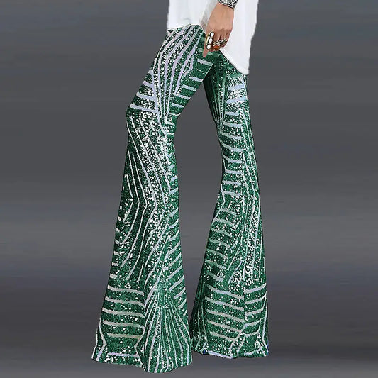 Pantalon Disco Paillette Femme - pantalons