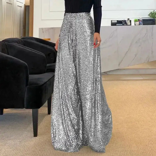 Pantalon Pailleté Argente - pantalons