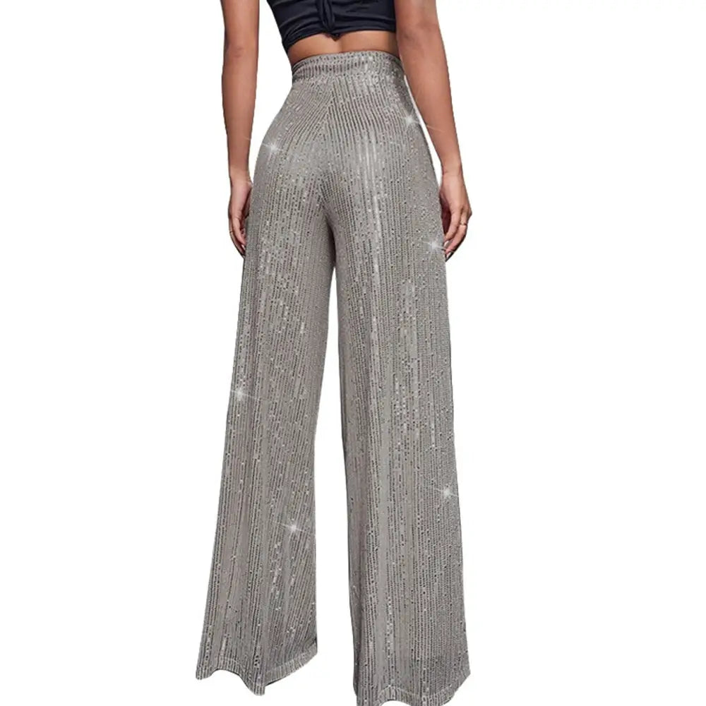 Pantalon Paillette Argente - pantalons