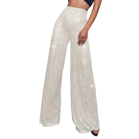 Pantalon Paillette Blanc - pantalons